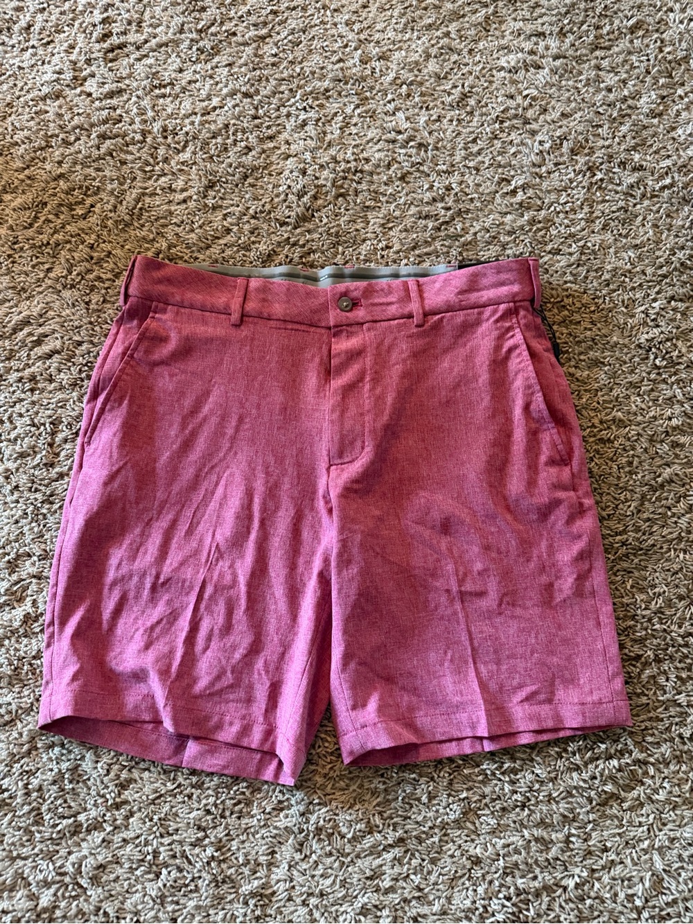 Walter Hagen Pink Tailored Flat-Front Shorts